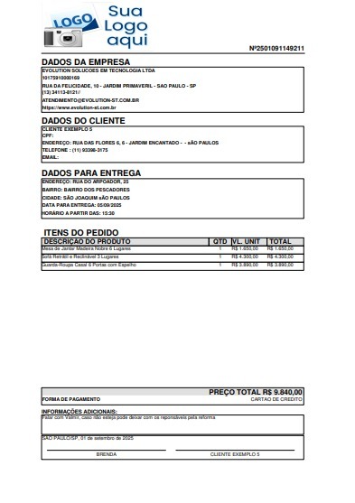 ROMANEIO DE ENTREGA